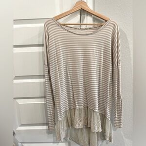Dylan long sleeve lace top